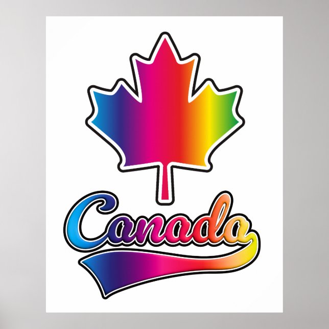 Kanadas regnbågslogotyp för Pride Poster (Framsidan)