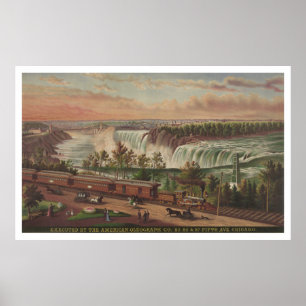 Kanadas södra järnväg vid Niagara Falls Poster