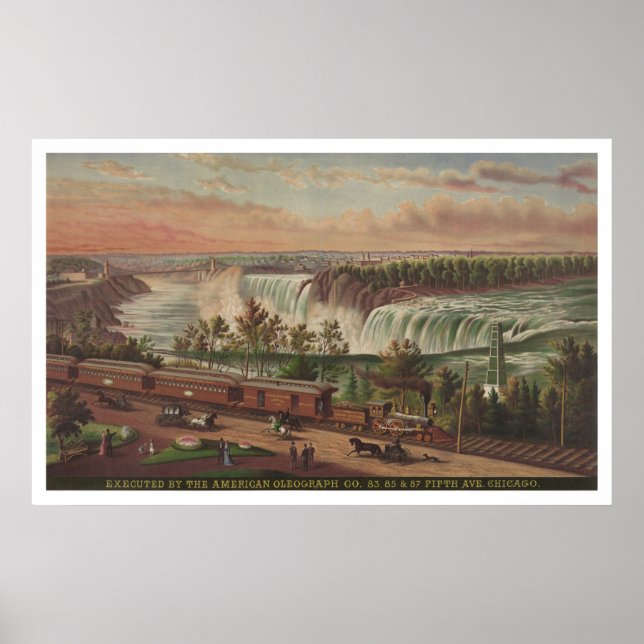 Kanadas södra järnväg vid Niagara Falls Poster (Framsidan)