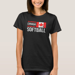 Kanadas Softboll Flag Damligan Supporterlag T Shirt