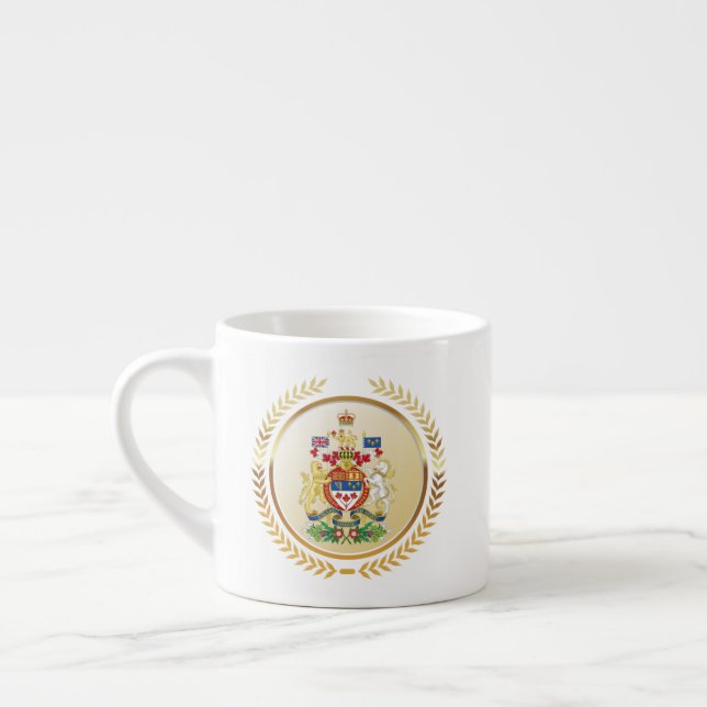 Kanadas statsvapen espressomugg (Vänster)