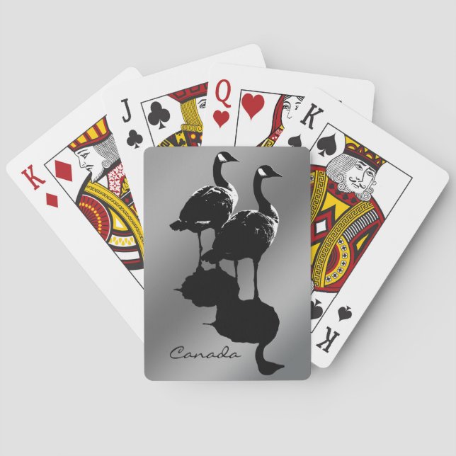 Kanadas uppspelningskort Kanada Goose Anpassningsb Casinokort (Baksidan)