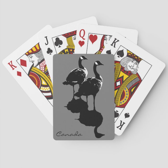 Kanadas uppspelningskort Kanada Goose Anpassningsb Spel Kort (Baksidan)
