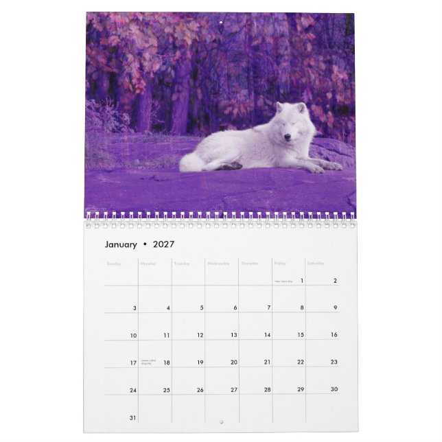 Kanadas Vargar (Kalender) Kalender (Jan 2027)