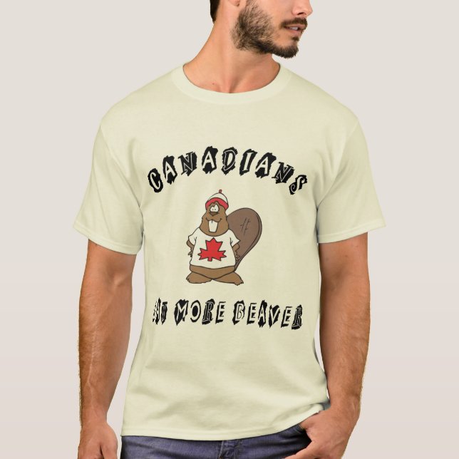 Kanadensare äter mer bäverT-tröja T-shirt (Framsida)