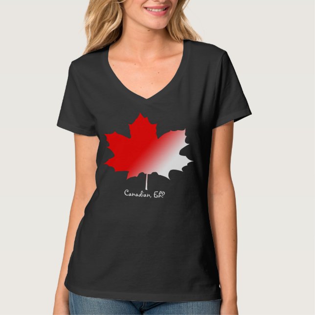 Kanadensare Eh lönnlövT-tröja Tee Shirt (Framsida)