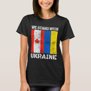Kanadensare Stöder Ukrain Kanada Vi Står Med Uk T Shirt