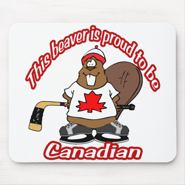 Kanadensisk bäver Mousepad Musmatta (Framsidan)