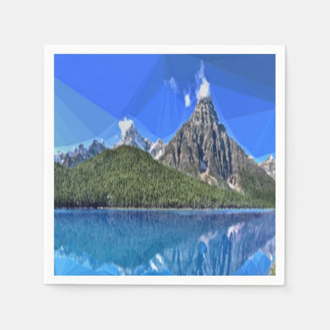 Kanadensisk bergsvy pappersservett (Framsidan)