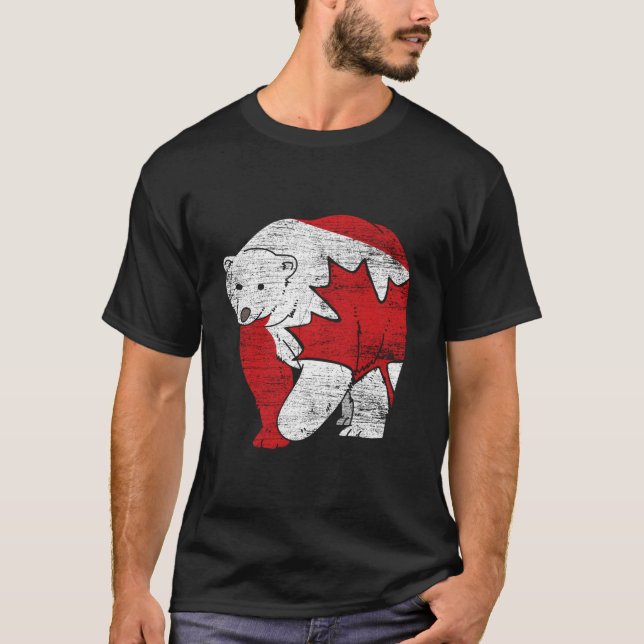 Kanadensisk Björk Lönnlöv Kanada T Shirt (Framsida)
