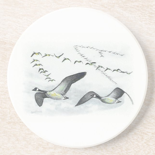 Kanadensisk Coaster. för gässsandstendrink Underlägg Sandsten (Framsidan)