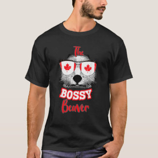 Kanadensisk Flagga 1 juli The Bossy Beaver Canada T Shirt