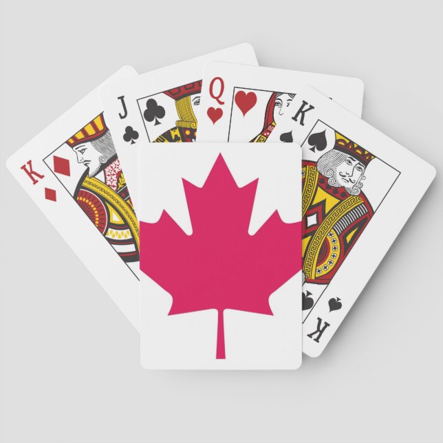 Kanadensisk Flagga Casinokort (Baksidan)