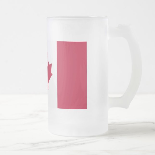 Kanadensisk flagga frostat ölglas (Höger)