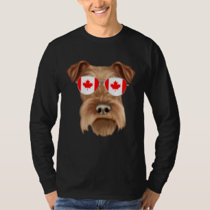 Kanadensisk flagga irländsk terrier hund Kanada fi T Shirt
