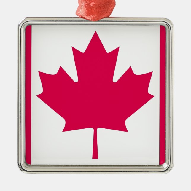 Kanadensisk Flagga Julgransprydnad Metall (Framsidan)