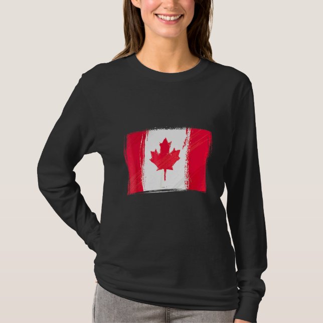 Kanadensisk flagga Kanada flagga   Kanada   T Shirt (Framsida)