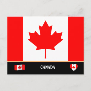 Kanadensisk flagga & Kanada land resor / Kanada Vykort