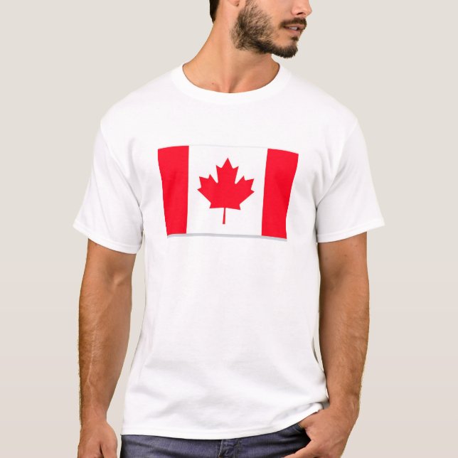 Kanadensisk flagga. KANADA. T-shirt (Framsida)