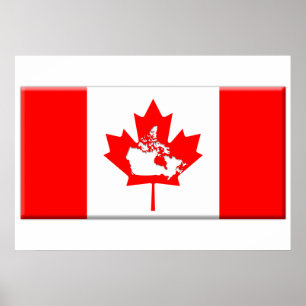 Kanadensisk flagga & landShape Poster