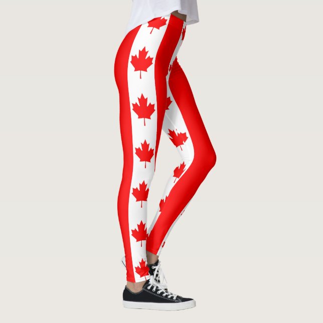 Kanadensisk-Flagga Leggings (Höger)