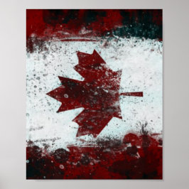 Kanadensisk Flagga Poster