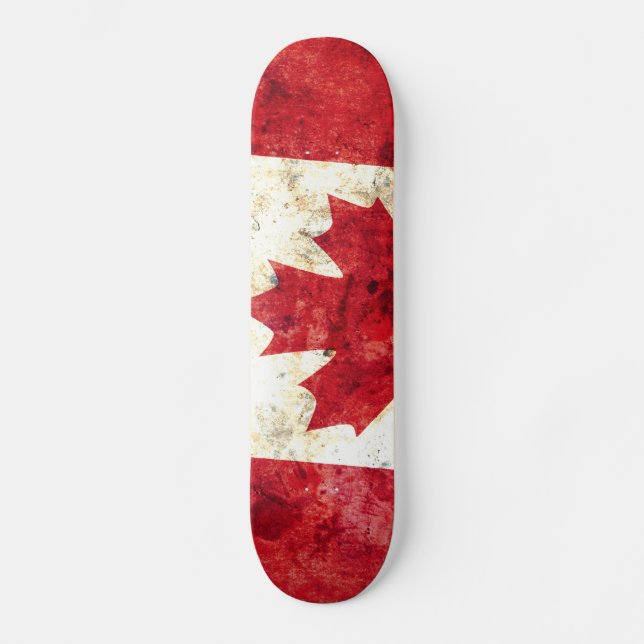 Kanadensisk flagga skateboard bräda 19,5 cm (Framsida)