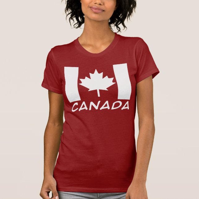 Kanadensisk Flagga T-shirt (Framsida)