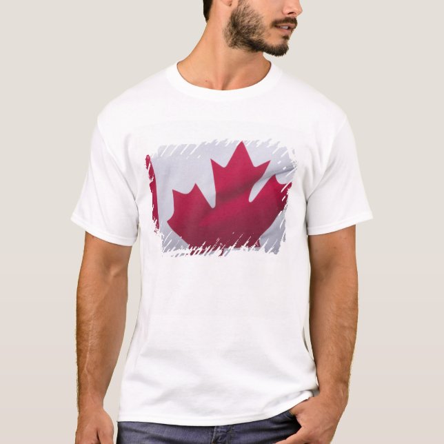 Kanadensisk flagga. tee shirt (Framsida)