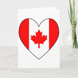 Kanadensisk flaggahjärtavalentin helgkort