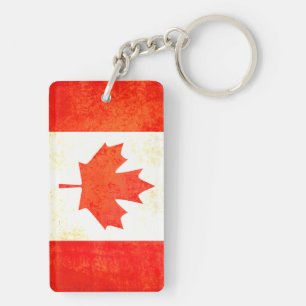 Kanadensisk flaggakeychain för lönnlöv