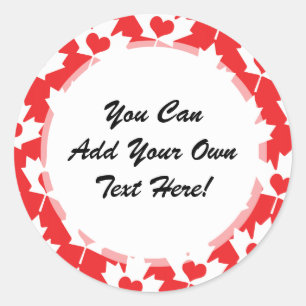 Kanadensisk flaggalönnlöv för klassiker med hjärta runt klistermärke