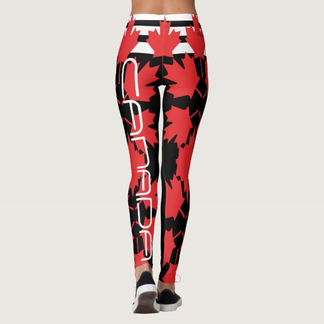 KANADENSISK FLAGGASVARTDAMASKER HAVIC ACD LEGGINGS (Baksida)