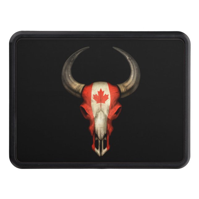 Kanadensisk flaggatjurskalle skydd för dragkrok (Framsidan)