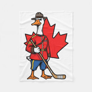 Kanadensisk gås Mountie-hockey lönnlöv Kanada Fleecefilt