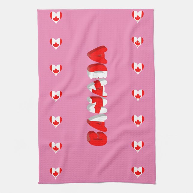 Kanadensisk hjärta kökshandduk (Vertikal)
