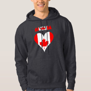 Kanadensisk hjärta sweatshirt med luva