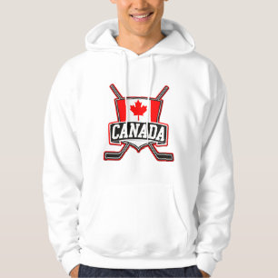 Kanadensisk hockeylogotyp sweatshirt med luva