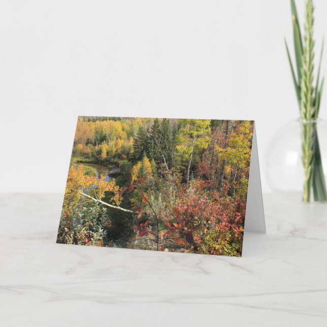 Kanadensisk höst helgkort (Framsida)