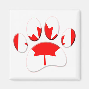 Kanadensisk Hund Paw-utskrift Magnet