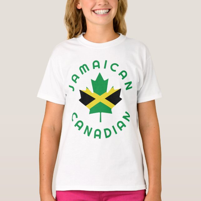 Kanadensisk-jamaicanska rötter t shirt (Framsida)
