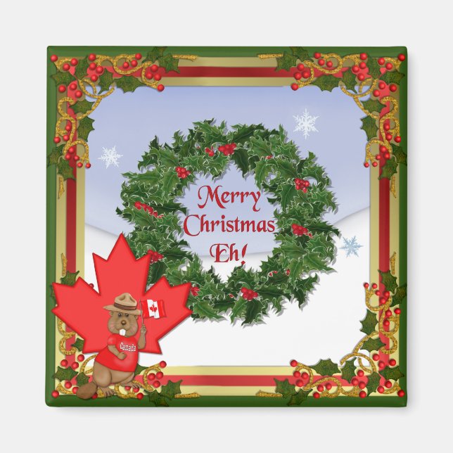 Kanadensisk jul magnet (Framsidan)