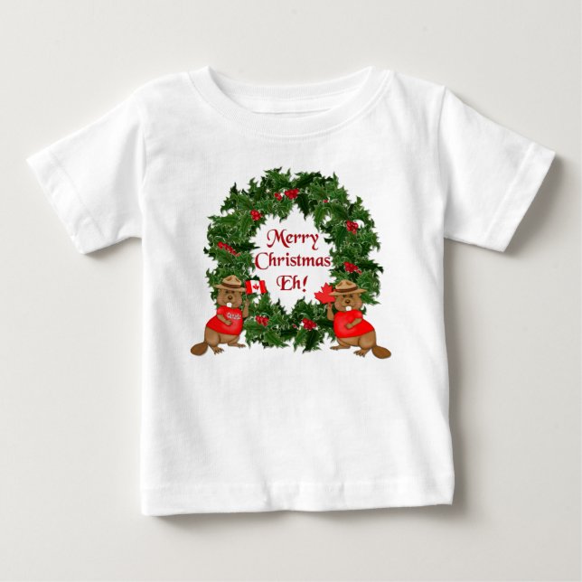 Kanadensisk jul t-shirt (Framsida)