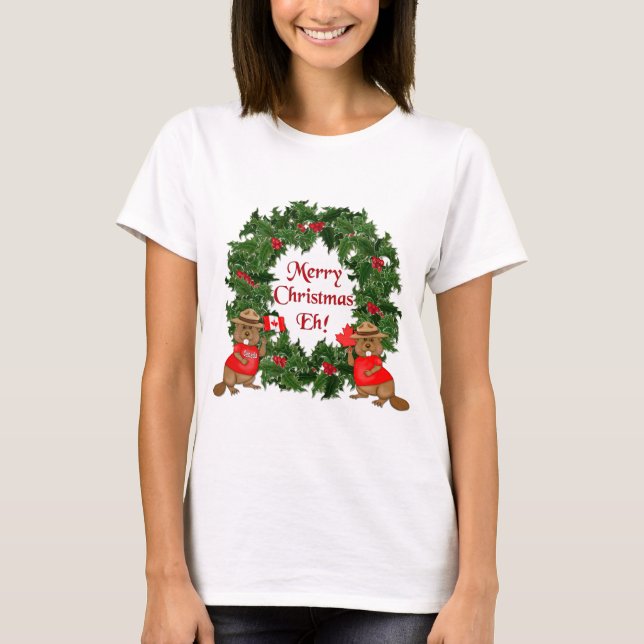Kanadensisk jul tee shirt (Framsida)
