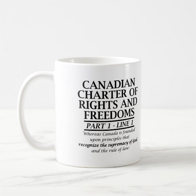 Kanadensisk kristen kanada charter frihet religion kaffemugg (Vänster)