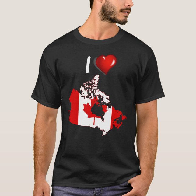 Kanadensisk landflagga t shirt (Framsida)