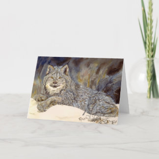Kanadensisk lodjurnotecard kort