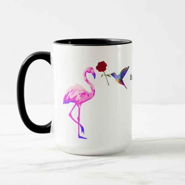 Kanadensisk Mamma Delight, Flamingo & Hummingbird Mugg (Vänster)