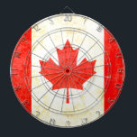 Kanadensisk maple löv flagga föråldrad stil-bräda darttavla<br><div class="desc">Ett unikt antique stil Canadian Maple löv flagga dart board i rött och vitt nyans. Designad med den kanadensiska flagga och tillägg av lite vintage. Tillverkad av Sarah Trett. Skulle se underbar ut i ett kanadensiskt patriotiskt sovrum,  lounge,  pub eller spelrum.</div>