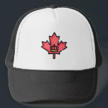 Kanadensisk maple löv med Royalet krona Keps<br><div class="desc">Kanadensiska maple löv med Royalet krona.</div>